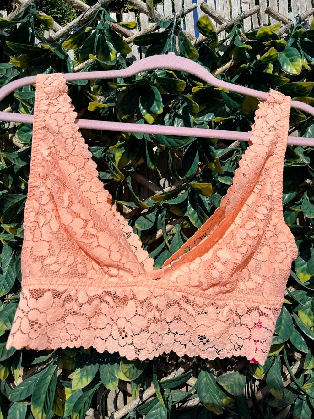 La Senza Unlined Charmed Lace Peach Bralette